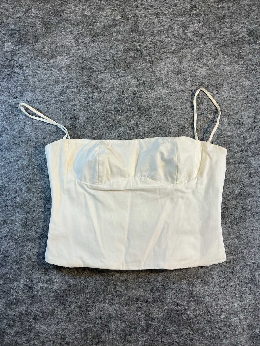 House of CB Cream Bustier Camisole with Spaghetti Straps Size M